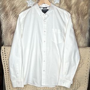 American Rag White Button Down Long Sleeve Shirt